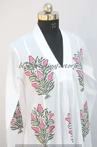 Nouvel arrivage de Kurti Long d'été en coton fait à la main pour femmes - Product Image 4