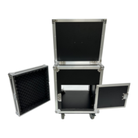 Flight case OEM 8U+4U de haute qualité pour amplificateur d'affichage karaoké, avec couvercle rabattable, vérins hydrauliques, roulettes pivotantes à 4 roues, étanchéité IP67