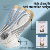 Semelles orthopédiques unisexes en mousse à mémoire de forme grises personnalisées pour athlètes professionnels, soutien de la voûte plantaire, absorption des chocs, massage des pieds