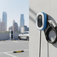 Nouvelle station de recharge pour véhicules électriques intelligents, utilisation domestique, type 2, norme européenne, 32A, 7kW, monophasé, 200-220V, chargeur EV AC de niveau 2