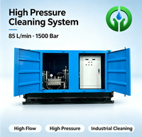 Équipement de détartrage et de lavage de gros conduits 85Lpm 1500bar, dispositif de nettoyage industriel à jet d'eau