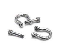 304 acier inoxydable vis D-Ring ancre manille fermoirs médaillon boucle, pour Bracelets collier fabrication