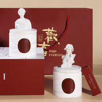 Vente en Gros Statue Bougie Parfumée Huile Essentielle Cire de Soja Parfum Tasse Bougie Diffuseur Souvenir Coffret Cadeau
