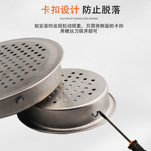 Couvercle de ventilation rond en acier inoxydable, support mural détachable pour la ventilation des armoires - Product Image 5