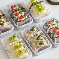 Boîte d'emballage de rouleau de gâteau, rouleau suisse, coupé en morceaux, rouleau de serviette, cuisson chinoise, pâtisserie occidentale, boîte à gâteau de dessert