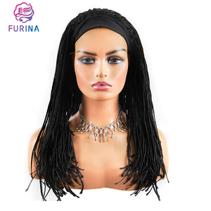 Furina vente en gros de tresses africaines perruques de cheveux avec bandeau filles perruques synthétiques pour les femmes - Product Image 1