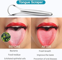 Ensemble de gratte-langue réutilisable portable en acier inoxydable écologique, or rose ou argent, pour adultes et enfants, avec logo personnalisé