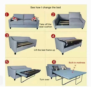 Mécanisme de canapé-<span class=keywords><strong>lit</strong></span> inclinable en métal noir de taille personnalisée pour cadre pliable - Product Image 3