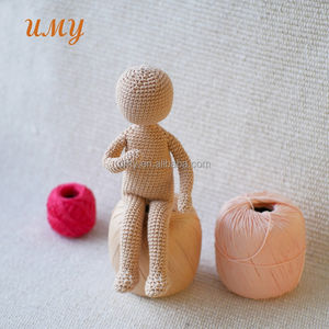 Bambole fatte a mano Amigurumi Crochet nozioni di base del corpo No Face Full Body Doll basi per bambole senza volto - Product Image 2