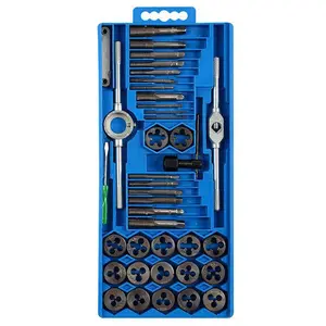 40pcs thép hợp kim tap Die Set M3-M12 vít chủ đề Metric vòi cờ lê chết DIY Kit cờ lê vít threading dụng cụ cầm tay