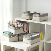 Petits paniers de rangement avec poignées en corde de coton, lot de 6, nouveauté
