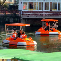 Bateau à pare-chocs électrique Meierya pour 4 personnes, bateau à moteur gonflable en plastique pour enfants, télécommande, dérive, durable, multifonction