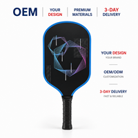 Fabricant OEM de raquettes de pickleball personnalisées en fibre de carbone, fibre de carbone brute T700, noyau en nid d'abeille PP thermoformé, marque privée et ODM