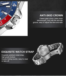 Reloj <span class=keywords><strong>NAVIFORCE</strong></span> Casual para Hombre, Reloj Deportivo de Acero Inoxidable con Fecha, Reloj de Cuarzo con Manecillas Luminosas, Relogio Masculino - Product Image 4