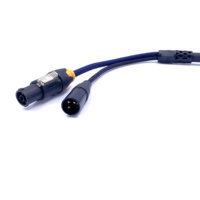 Câble hybride combiné d'alimentation 3 broches DMX Combi TRUE 1 Powercon à gaine tressée