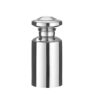 Saliera Artigianale Italiana in Acciaio Inossidabile, Arredo Cucina Moderno e Durevole, Diametro 80mm X Altezza 176mm - Product Image 1