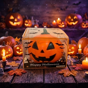 15cm Large <b>Halloween</b> Pumpkin Squeezable TPR Soft Toy <b>Decorative</b> Ghost Packaging Box Adult Party Toy - Product Image 1