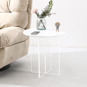<b>Coffee</b> <b>Table</b> Set Round <b>Acrylic</b> White Modern Minimalist Living Room Home Use - Product Image 3
