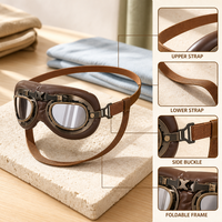 Nouvelles lunettes de soleil pliables de style britannique pour animaux de compagnie, idéales pour les voyages, lunettes de protection pour chiens, accessoires pour chiens, adaptées aux grands chiens, vente en gros pour l'extérieur