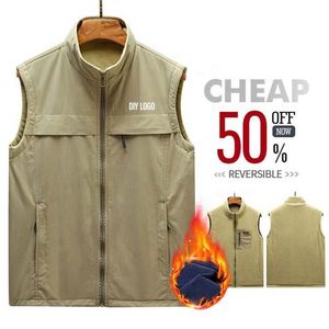 Gilet thermique personnalisé de haute qualité pour hommes et femmes, gilet en duvet léger avec poches - Product Image 1