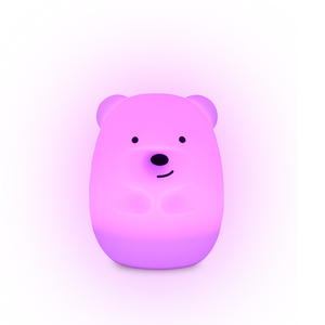 Superbe led pépinière veilleuse ours plombe silicone ours animal veilleuse lampe tactile abs PC silicone - Product Image 4