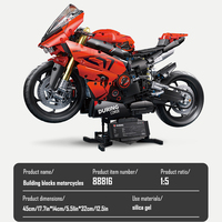 Vente en gros usine : Kit de moto miniature modèle 1:5, détails réalistes, puzzle, chaîne, roue arrière, jouet éducatif à assembler en blocs de construction