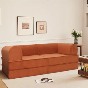 Sofá Seccional Moderno de Nuevo Diseño para Sala de Estar con Soporte de Espuma de Doble Capa, Sofá Cama Plegable Ecológico - Product Image 2