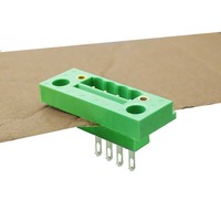 Bloque de Terminales AOSI de 5.08mm de Paso, de Aleación de Cobre, para Montaje en Panel de Pared, 5.00/5.08mm Hembra/Macho, 2P-24, PA66, 300V, 15A, ROHS/CE