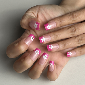 Nouveau lot de 24 faux ongles courts en ABS de style français, à presser, vente en gros, pour salon de manucure - Product Image 6