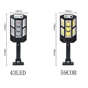 Lámpara Solar de Pared para Exteriores, LED, Cuadrada, con Control Remoto, Sensor de Movimiento, Ángulo de Haz de 20 Grados, Vida Útil de 50000 Horas - Product Image 4