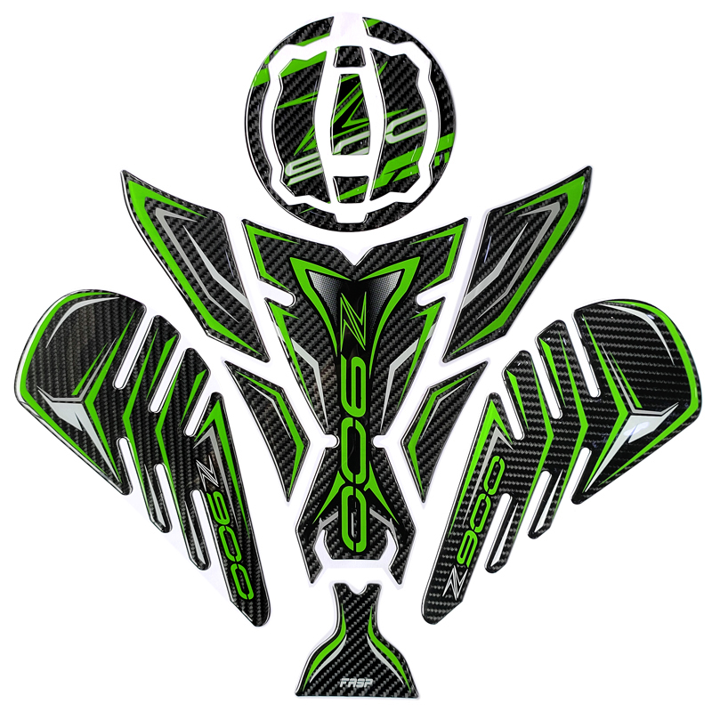 Углеродное волокно ПУ кристалл падение клей рыбья кость наклейка топливный бак pad Набор для z900 kawasaki аксессуары для мотоциклов