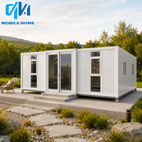 Maison préfabriquée moderne en conteneur de 20 à 40 pieds, 3 chambres, pliable, mobile, avec cuisine et salle de bain, prête à l'emploi