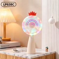 Neuer Niedlicher Lollipop-Handventilator Cartoon Mini USB-Aufladbarer Nachtlicht-Ventilator Tragbarer Outdoor-Dreistufen-Elektrolüfter