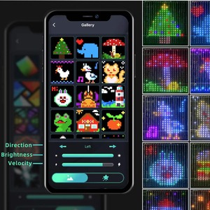 Luces <span class=keywords><strong>de</strong></span> Cortina Inteligentes RGB con Píxeles Direccionables para Navidad, Control por Aplicación, Programables, Luces <span class=keywords><strong>de</strong></span> Hadas LED Inteligentes para Fiestas, DIY TUYA - Product Image 4