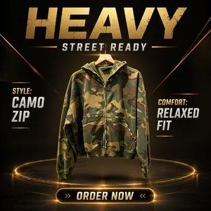 Men's Camouflage Acid Wash <b>Zip</b> Up Hoodie Vintage Oversized <b>Full</b> <b>Zip</b> <b>Sweatshirt</b> Streetwear - Product Image 5