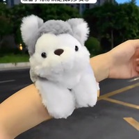 Bracelet claquant personnalisé en peluche Koala, Raton laveur, Capybara, avec hochet à main et bracelet de poignet animal
