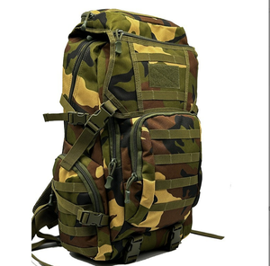 DFB050 Black <b>Khaki</b> JUngle Camouflage Zippered Interior Pockets for Organization Functionality <b>Backpack</b> Molle Bags 50L Rucksacks - Product Image 5
