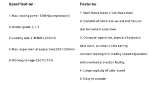 מכונת בדיקת לחץ אוטומטית מלאה למלט, ציוד מעבדה גיאוטכנית לבדיקת חוזק לחיצה של מלט ובטון - Product Image 3