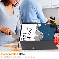 Étui de tablette personnalisé de 11 pouces avec support pliable à trois volets, coque arrière rigide en PC pour Honor Pad X8a / X9