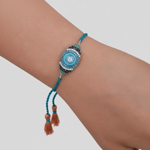 925พันเงินสเตอร์ลิงชั่วร้ายตาสร้อยข้อมือ BSUMTB071 - Product Image 2