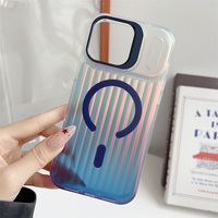Nouvelle Arrivée Coque Magnétique pour Téléphone en TPU Laser et PC Rigide avec Bords Souples et Support Caméra Motif Valise pour iPhone 17 16