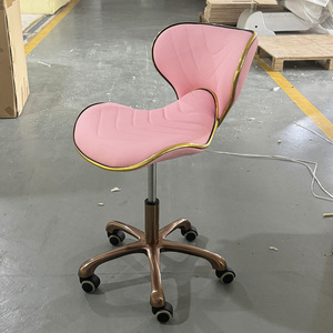 <b>Pink</b> Pedicure Chair Adjustable Salon <b>Stool</b> Ergonomic Beauty Chair Upholstered Technician Seat for Manicure Pedicure Station - Product Image 1