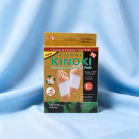 Günstige Großhandelspackung mit 10 Stück Reinigungs-Fußpads, Ingwer-Salz-Fußpflaster, Kinoki Reinigungs-Detox-Fußpads