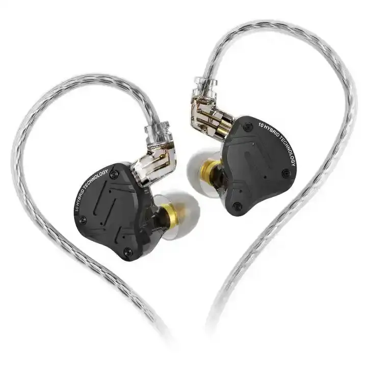 KZ ZS10 PROX 1dd4baハイブリッドテクノロジーHifiベースモニターインイヤーワイヤードイヤホンAuricularesインイヤーKZ Inears KZ ZS10 Pro X