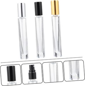 Trend Luxury <b>10ml</b> Transparent Glass Perfume Spray <b>Bottle</b> Flat/Cylindrical Shape Thick Bottom Portable Pocket Pump Sprayer - Product Image 4
