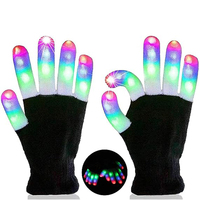 Gant lumineux néon pour accessoires de fête Gant lumineux pour Rave, éclairage extérieur pour spectacle