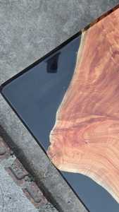 Modern Wooden Epoxy <b>Table</b> – Black & <b>Brown</b> Solid Wood Luxury Furniture, Wholesale Manufacturer & Exporter - Product Image 3
