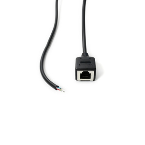 Câble Ethernet industriel blindé noir 8 conducteurs avec <span class=keywords><strong>prise</strong></span> industrielle vers fil étamé nu, faisceau de câblage réseau pour équipement de surveillance CCTV - Product Image 3