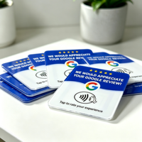 NFC Tap Google Review Acryl-Schild mit Offsetdruck 13,56 MHz NTAG215 Chip für Anpassbare Restaurant-, Salon- und Einzelhandelsgeschäftsanwendungen