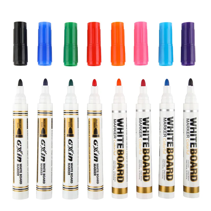 GXIN G-209 mehrfarbige benutzer definierte Spitze Hochwertiger Dry Erase Marker ungiftiges Schreiben reibungslos WhiteBoard Marker Pen